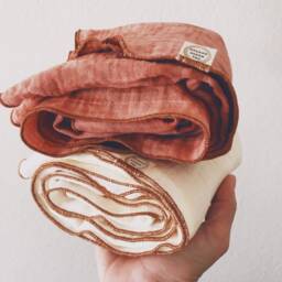 Hand Dyed Organic Bamboo Cotton Muslin Swaddle, Swaddle Blanket, Baby Shower Gift, Mom To Be Gift