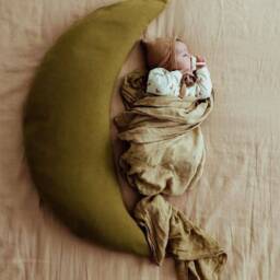 Hand Dyed Organic Bamboo Cotton Muslin Swaddle, Swaddle Blanket, Baby Shower Gift, Mom To Be Gift - thumbnail 3