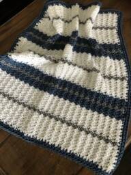 Nautical Baby Blanket - Ready To Ship New Gift Shower Nursery Coastal Room - thumbnail 1