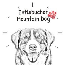 Entlebucher Mountain Dog, Free Standing Mdf Floor Clock With An Image Of A Dog - thumbnail 2