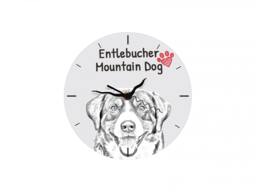 Entlebucher Mountain Dog, Free Standing Mdf Floor Clock With An Image Of A Dog - thumbnail 1