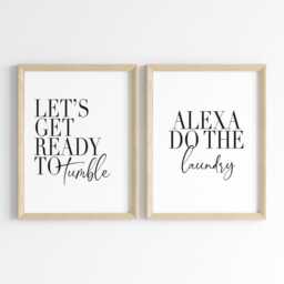Laundry Room Prints Set Funny Alexa Quote, Kitchen Unframed Wall Art Poster Print - thumbnail 3