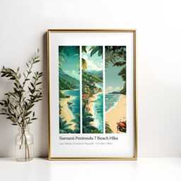 Samana Peninsula 7 Beach Hike Poster Dominican Republic Travel Print - thumbnail 2