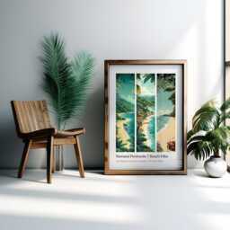 Samana Peninsula 7 Beach Hike Poster Dominican Republic Travel Print - thumbnail 3
