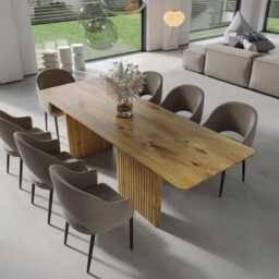 Oak Modern Dining Table 054 - thumbnail 2