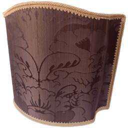 Venetian Lamp Shade Blue Purple Pure Silk Crinkled Damask Rubelli Fabric San Marco Pattern Half Lampshade - Handmade in Italy - thumbnail 2