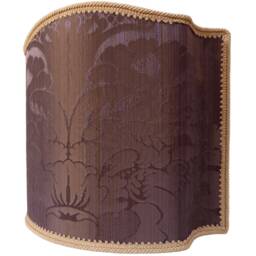 Venetian Lamp Shade Blue Purple Pure Silk Crinkled Damask Rubelli Fabric San Marco Pattern Half Lampshade - Handmade in Italy - thumbnail 4