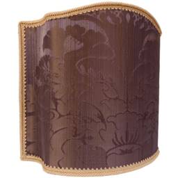 Venetian Lamp Shade Blue Purple Pure Silk Crinkled Damask Rubelli Fabric San Marco Pattern Half Lampshade - Handmade in Italy - thumbnail 3