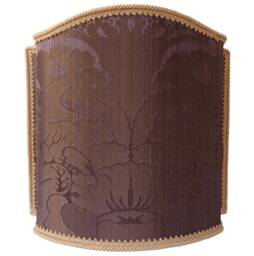 Venetian Lamp Shade Blue Purple Pure Silk Crinkled Damask Rubelli Fabric San Marco Pattern Half Lampshade - Handmade in Italy