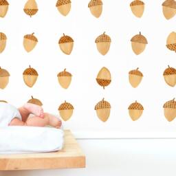 Acorn Toss Brown - Fabric Wall Decal Woodland Mej - thumbnail 2