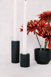 Medium Minimalist Concrete Taper Candle Holder