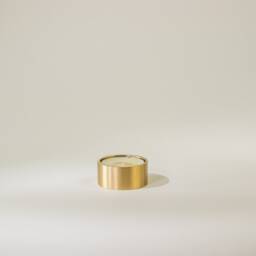 Brass Tealight Holder With Candle Snuffer, Modern Wedding Decor - thumbnail 3