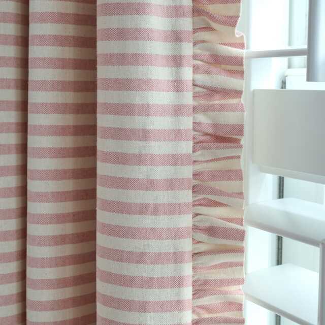Handmade Ticking Stripe Curtain, Pinch Pleat With Folded Frill, Made To Measure - image 1