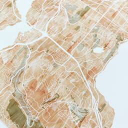 Bellevue Washington Map Watercolor Wash City - Art Print Wedding Wall Seattle Realtor Moving Gift Lake Sammamish - thumbnail 2