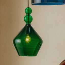 Handmade Blown Glass Pendant Lights Set - Colorful Modern Lighting - thumbnail 4