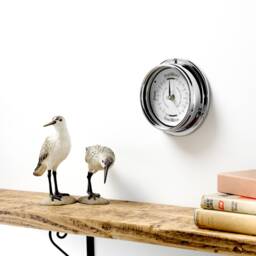 Tabic Tide Clock, Chrome Plated Brass, Heavy Brasselectroplated With Chromium - 1/2Kg, Handmade in England By - thumbnail 2