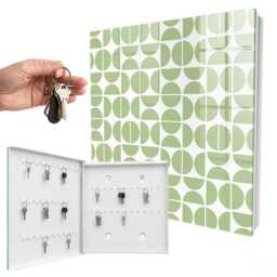 Green Geometry Key Cabinet For Home, Box Wall, Geometric Geometric, Lovers Of Modern Designs - thumbnail 2