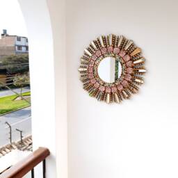 "Peruvian Mirrors - ""Lime Pink 45cm" - thumbnail 2