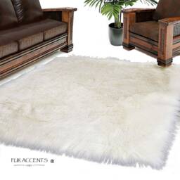 Plush Faux Sheepskin Rug - Thick Shag, Non-Slip, Usa Made - thumbnail 3