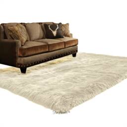 Plush Faux Sheepskin Rug - Thick Shag, Non-Slip, Usa Made - thumbnail 4