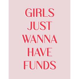 Pink Red Dressing Room Bedroom Print Quote, Girls Just Wanna Have Funds Funny Wall Art Print, Modern Poster Decor Fun Poster, Women - thumbnail 2
