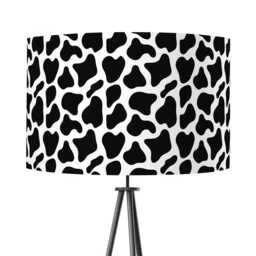Lampshade Animal Cow Print Velvet - Black White Drum Lamp Shade 25cm 30cm 35cm 40cm 45cm Table Lamp Shade, Ceiling Pendant - thumbnail 1