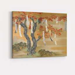 Japanese Maple Tree Autumn Leaves Traditional Oriental Painting Canvas Wall Art Print Decor Picture Ready To Hang - thumbnail 4