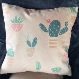 Cactus, Print, Burlap, Decorative, Pillow, Covers - thumbnail 2