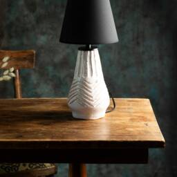 A Pair Of Ceramic Table Lamps White Bedroom Lamps - thumbnail 2