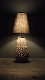 A Pair Of Ceramic Table Lamps White Bedroom Lamps - thumbnail 1