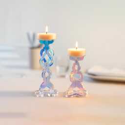 Tealight Holder Set - Contemporary Acrylic Candle Stand Minimalist Decor