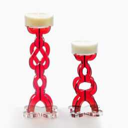 Tealight Holder Set - Contemporary Acrylic Candle Stand Minimalist Decor - thumbnail 4