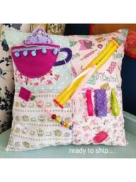 Dementia Alzheimers Pillow Cushion Tea Cake Fidget Toy Activity Coordinator Care Home Therapy Blanket Gift Nana Parkinson's Grandma Seniors - thumbnail 1