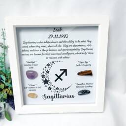 Personalised Handcrafted Sagittarius Zodiac Picture Frame, Personalized Astrology Decor, Mindfulness Gift For Spiritual Souls, UK Seller - thumbnail 2