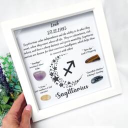 Personalised Handcrafted Sagittarius Zodiac Picture Frame, Personalized Astrology Decor, Mindfulness Gift For Spiritual Souls, UK Seller - thumbnail 4