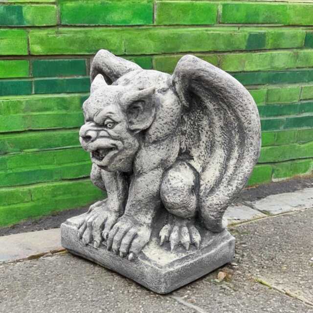 Concrete Gargoyle Statue Stone Gothic Figurine Outdoor Monster Sculpture Garden Guardian Ornament Cement Yard Decoration Medieval Decor Gift - image 1