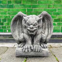 Concrete Gargoyle Statue Stone Gothic Figurine Outdoor Monster Sculpture Garden Guardian Ornament Cement Yard Decoration Medieval Decor Gift - thumbnail 2