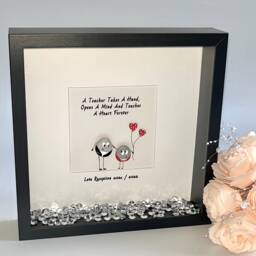 Teacher Leaving Moving Up Retirements Personalised Pebble Art Keepsake Picture Frame Gift From Child Reception Year Six Class Of 2022 UK - thumbnail 3