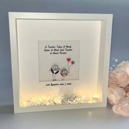 Teacher Leaving Moving Up Retirements Personalised Pebble Art Keepsake Picture Frame Gift From Child Reception Year Six Class Of 2022 UK - thumbnail 2