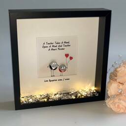 Teacher Leaving Moving Up Retirements Personalised Pebble Art Keepsake Picture Frame Gift From Child Reception Year Six Class Of 2022 UK