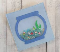 Felt Aquarium Quiet Book Page Waldorf Sensory Toy - thumbnail 1