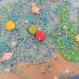 Felt Aquarium Quiet Book Page Waldorf Sensory Toy - thumbnail 4