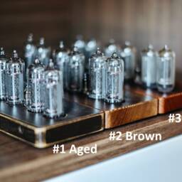 In-14 Nixie Clock in Slim Wooden Enclosure With A Clear Plastic Bottom Cover - thumbnail 4