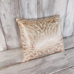 Pillow Cushion Stuffed Throw Home Decor Animal Print Brown & Cream - thumbnail 2