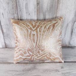 Pillow Cushion Stuffed Throw Home Decor Animal Print Brown & Cream - thumbnail 4