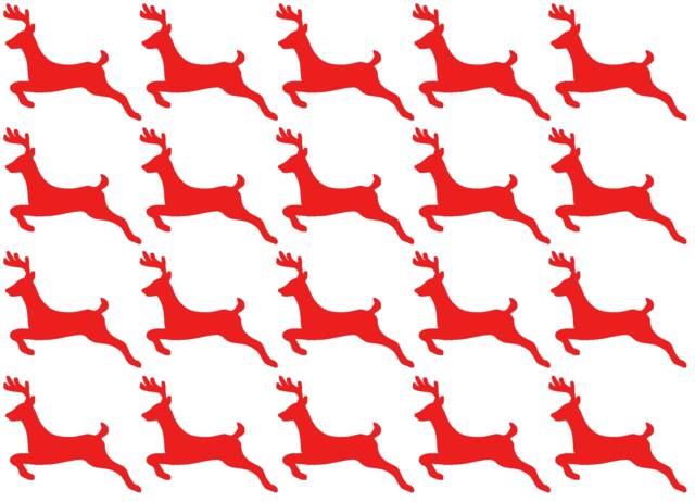 20 X Vinyl Reindeer Stickers, Decal Mural. Cardmaking, Scrapbooking, Crafting, Christmas Wall, Window, Mirror Decor - image 1