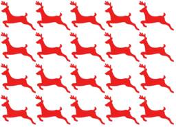 20 X Vinyl Reindeer Stickers, Decal Mural. Cardmaking, Scrapbooking, Crafting, Christmas Wall, Window, Mirror Decor - thumbnail 1