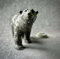 Ice Bear, Hand-Cast Bronze Polar Bear Sculpture Original Art By Kindrie Grove - thumbnail 1