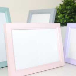 Hand Painted Photo Frame Polka Dot Pastel Colors, 6x4 Inches - thumbnail 2