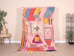 Vintage Boujaad Rug, Authentic Moroccan Rug 5x8 Ft